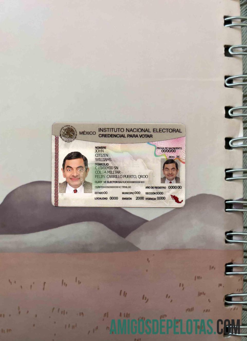 Mexico Instituto Nacional (version 2) olhar de foto frente amostra